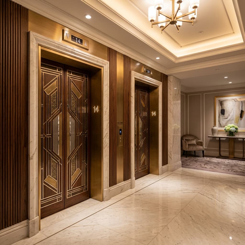 Automatic Metal Finish Doors - door in Grand Palace Hotel, Surat by Shivshakti